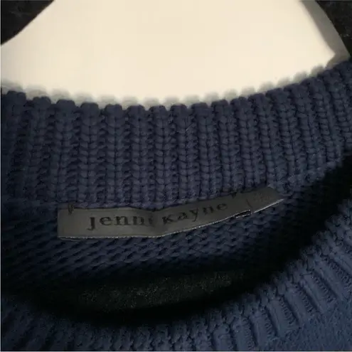 Jenni Kayne Cotton Boyfriend Sweater Navy Blue XXL $295