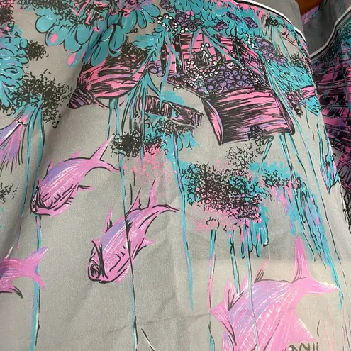 Shipwreck Scarf Lightweight Sea Ocean Underwater Scene Fish Gray Pink Large