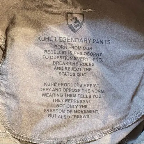 Kuhl Legendary Women’s Tan Roll-Up Snap Cargo Hiking Outdoor Pants – Size 14🧡