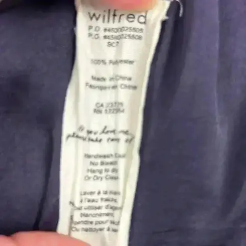 Wilfred Aritzia  Women's XS Blue Fit and Flare Ruched Mini Skirt