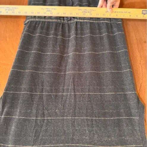 prAna Janey Dress Gray Striped Knit Jersey Knee Length Casual S