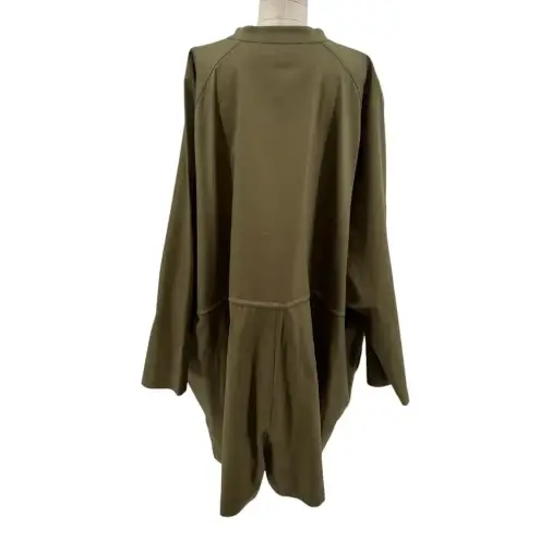 The Drop iam.muse Martini‎ Olive Romper Zip Front Plus Size 5X Green