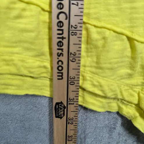 Neon Buddha Tunic Top Women Cowl Neck 3/4 Sleeve Asymmetrical Hem Yellow Size L Size L