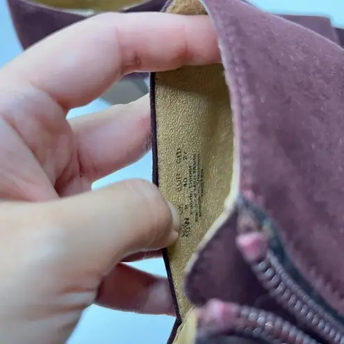 Naturalizer Tristen Open Toe Ankle Boot Shootie Burgundy Womens Size 10 Wide