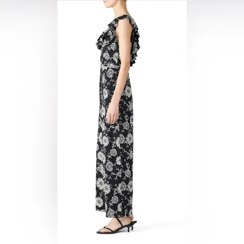 Cleobella Toledo Black Floral Ruffle Jumpsuit Size XS
