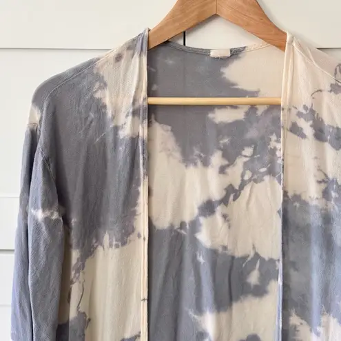 Surf Gypsy Cloudy Tie-Dye (Bleach Dyed) Open Front Resort Cover-Up Duster, sz. S