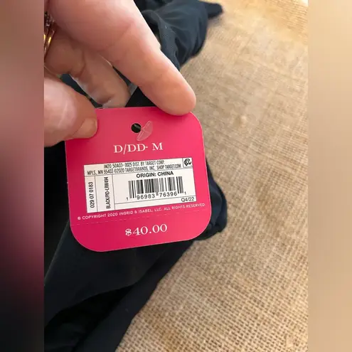 Maternity Swim NWT Ingrid & Isabel Black One Piece Halter Swimsuit beach summer Size M