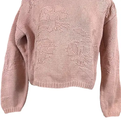 Vintage 80’s / 90’s SKYR Dusty Pink Cropped Knit Sweater Pink Size M