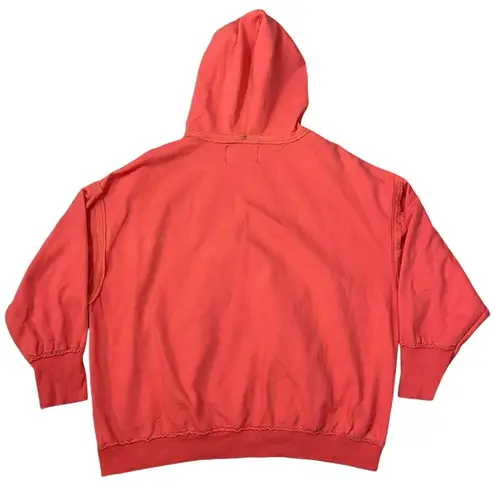 Urban Outfitters  UO Nate Saturn Oversized Hoodie Sweatshirt Medium Graphic Coral