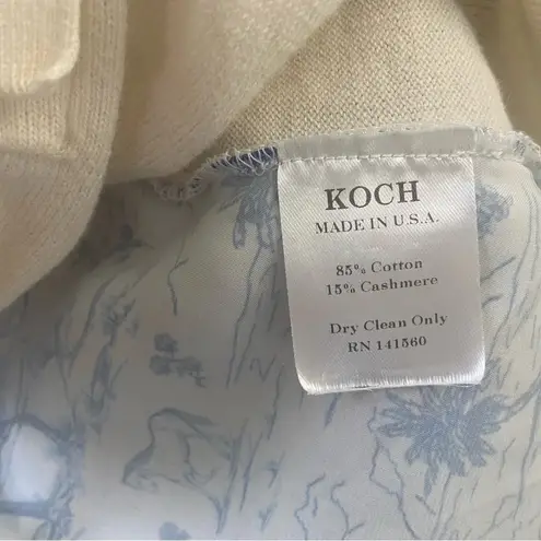 Koch Longfellow Sweater Royal Toile Size Medium Nature Horses