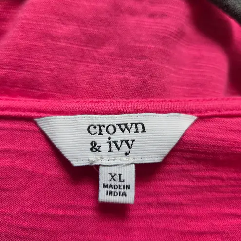 Crown & Ivy  Pink Bell Sleeve Top