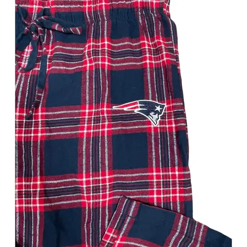 NFL Team Apparel New England Patriots Womens Medium Lounge Pajama Pants Sleep NFL Team Plaid Red
