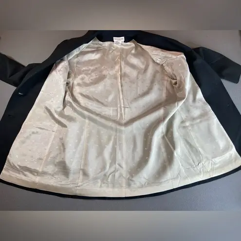 Henri Bendel Silk Black womens Jacket 2 Buttons Size 14