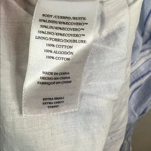 Rails Tara Linen Blend Striped Mini Dress Size XS In Napoli Stripe