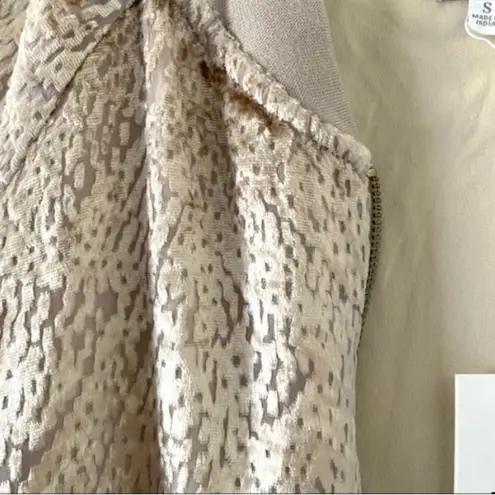 NWT TAVIK VELVET CAMDEN BOMBER JACKET IVORY SIZE SMALL