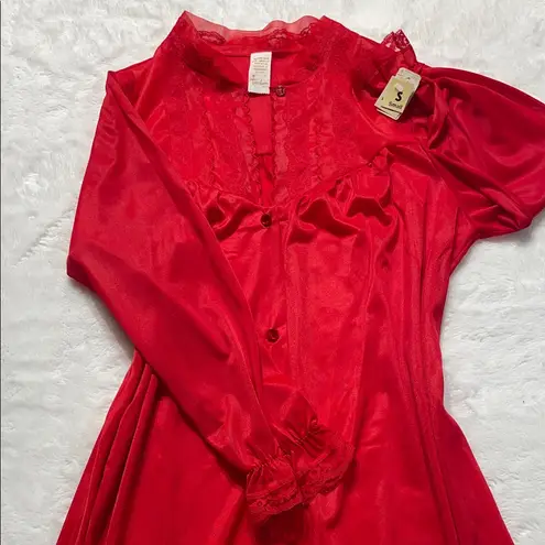 Vintage NWT Luxurious Scarlet Women's Robe Red