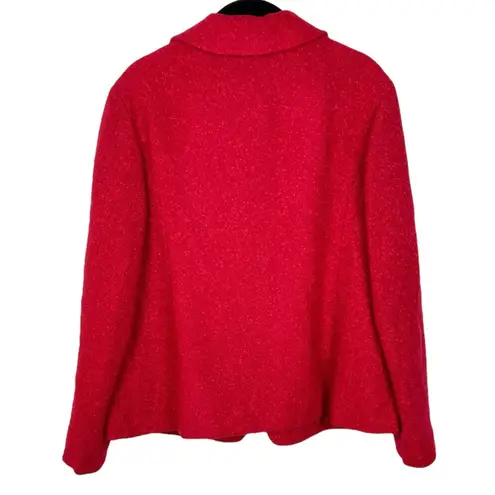 Pendleton Vintage 70s Red Wool Blazer Jacket Medium/16 Retro Holiday