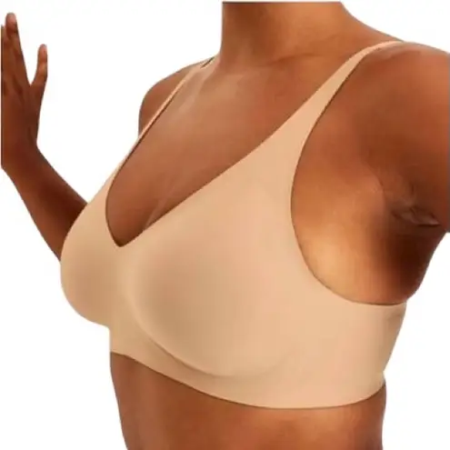 Knix Nude Padded V Neck Evolution Bra Wireless Seamless Stretch Size 7 Plus NWT Tan