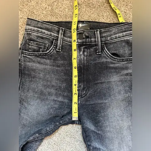 MOTHER the Insider Crop Step Fray in Train Stops Size 25 Denim Ankle Jean Black