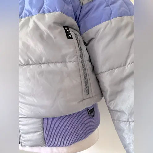 Vintage ‘80s Skyr Gray, Purple & Pink Full Zip Insulated Puffer Ski Jacket Gray Size M