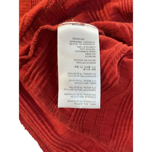 Pilcro and the Letterpress Anthropologie Cropped Ribbed Knit Button Down Top Med