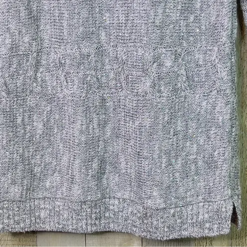 INC International Concepts Size Medium Gray/White/Silver Metallic Fringe… Gray