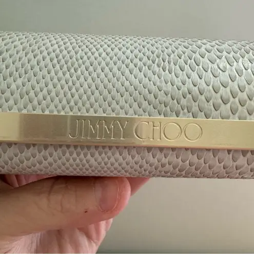 Jimmy Choo  White Snake Print Sunglasses Case