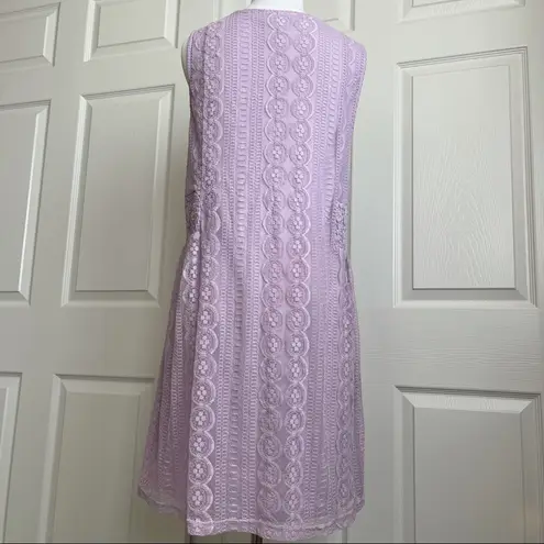 NWT Francesca’s (Blue Rain) Lavender Lace Shift Dress M Purple Size M