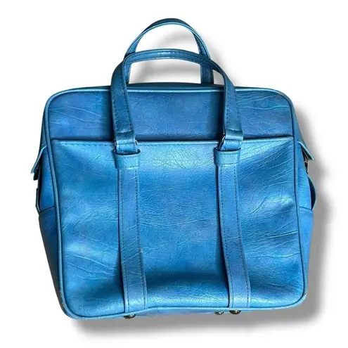 60s Vintage Samsonite Silhouette blue overnight luggage travel bag