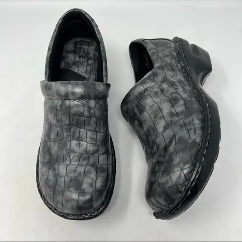 Born concept B.O.C.  Peggy Faux Vegan Leather Croc Embossed Comfort Clog