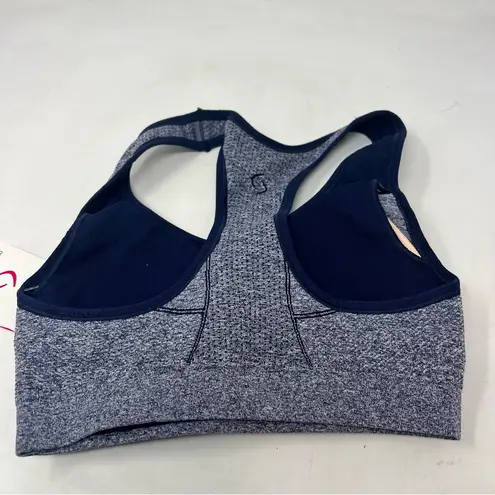 Moving Comfort JustRight Racer sports bra in navy heather size S Small NWT
