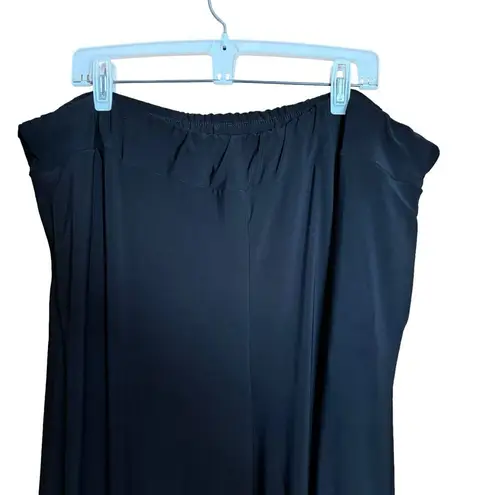 IC by Connie K Pants Womens 3X Black Solid Stretch Art To Wear Lagenlook Bottom