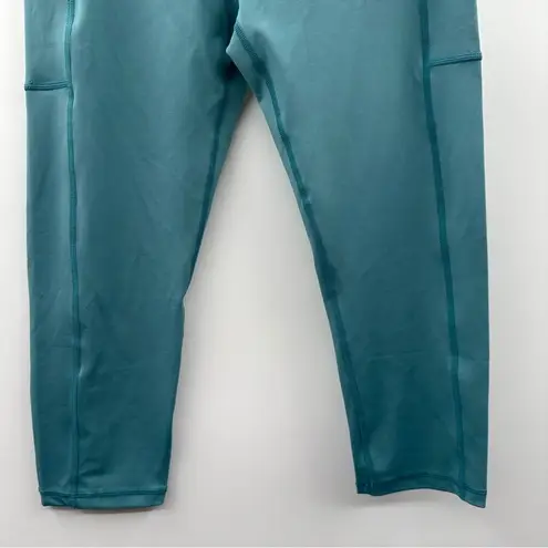 Constantly Varied Gear CVG Teal Blue High Rise Capri Crossfit Leggings Size L Size L
