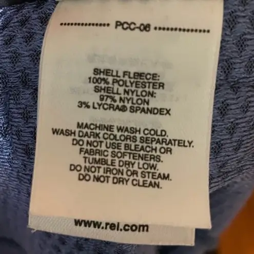 REI Women’s Periwinkle Blue Full Zip Fleece Sweatshirt Zipper Pockets Sz Medium