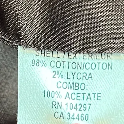 Milly New York Short Trench Coat Brown Belted Gold Button Closure Size 6 Solid