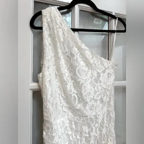 Sam Edelman  White One-Shoulder Lace Mini Dress Size 6 Small S NWT