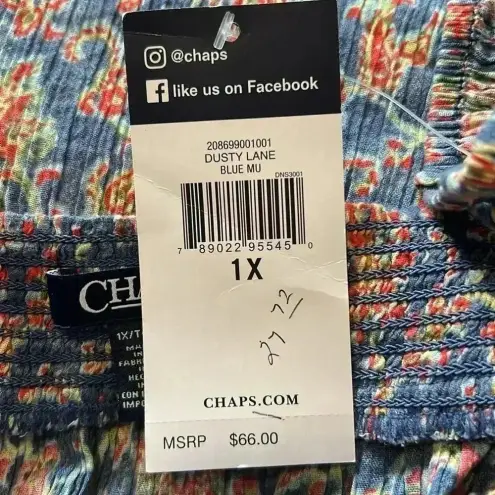 CHAPS NWT  Dusty Lane Women’s Blouse H14