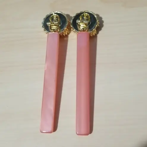 Rachel Comey Mission Acrylic Matchstick Drop Earrings Rhinestone Clutter ~ NWOT