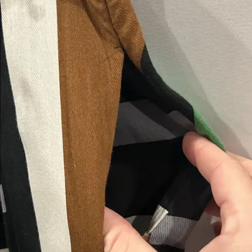 Derek Lam Skirt Womens XS Stripe Design Nation Mini Pockets Grap Surf Parrot