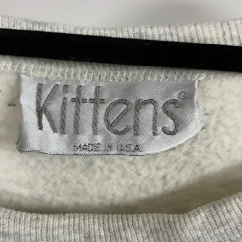 🚫SOLD🚫Vintage Kittens Sweatshirt Style Nightgown with Vats on Front Size L/XL Gray Size L