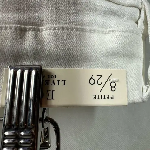 Liverpool Gia Glider Pull-On Skirt Fray Hem Side Gusset White US 8 Petite