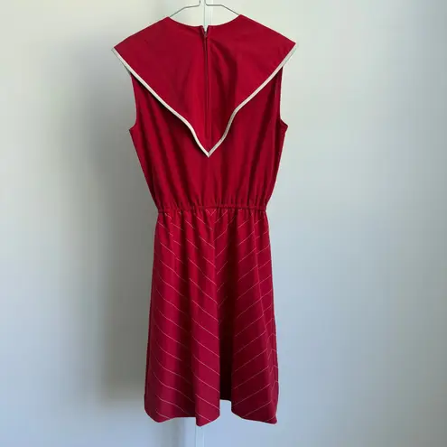 Melissa Petites Vintage Sailor Dress Red White Sleeveless Retro Size 10