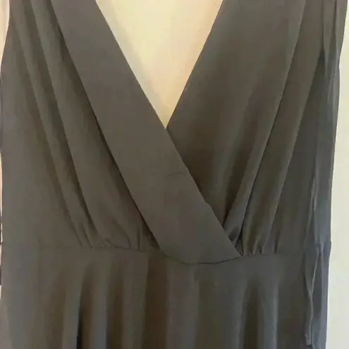 Lulus New  Dance the Night Away Maxi Gown Black Surplice Dress Medium Formal NWT