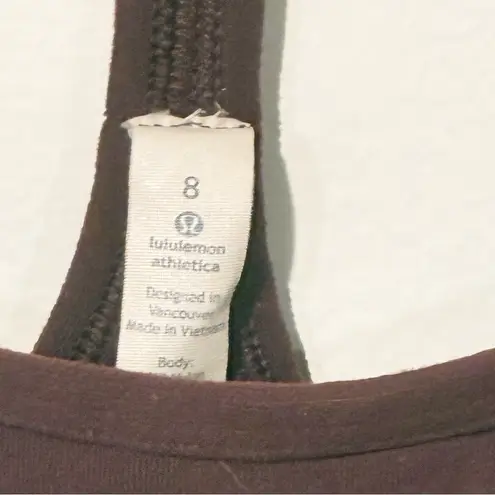 Lululemon  Eggplant Power Y Chest Lined Athletic Tank Top Women’s Size 8