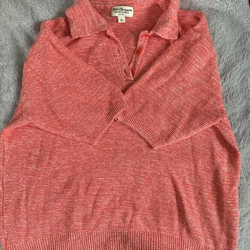 Norm Thompson knit linen/cotton short sleeve sweater