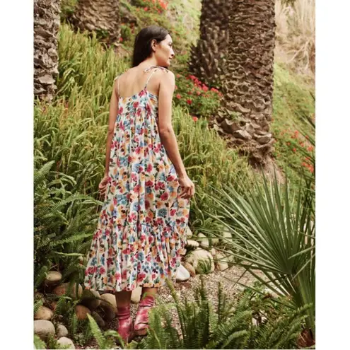 The Great ππ The Dainty Dress ~ Midi 100% Cotton Tropical Floral Large L NWT