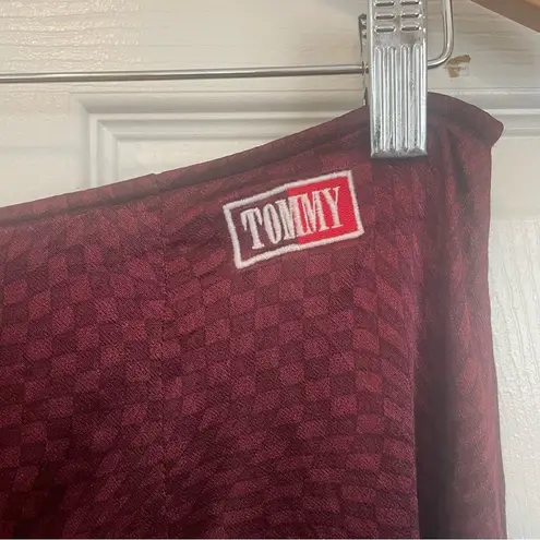 Tommy Hilfiger Purple Satin Mini Skirt Tommy Jeans  Maroon Dark Academia thumbnail 5