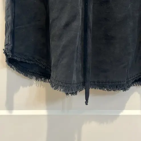 Bella Dahl Soraida smocked frayed black dress size medium.