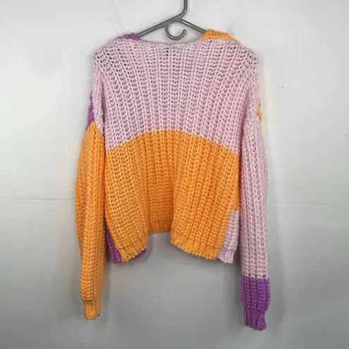 Wild Fable  Chunky Sweater Sherbet Crop Open Cardigan long sleeves open front XL