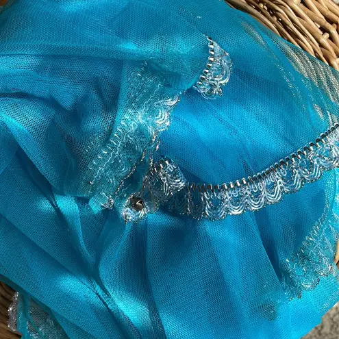 Gorgeous Indian/Iranian turquoise embellished scarf/wrap Blue